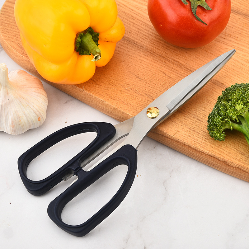 Yangjiang fábrica de tijeras de oficina de acero inoxidable al por mayor tijeras de cocina poderosas tijeras de oficina domésticas tijeras en stock