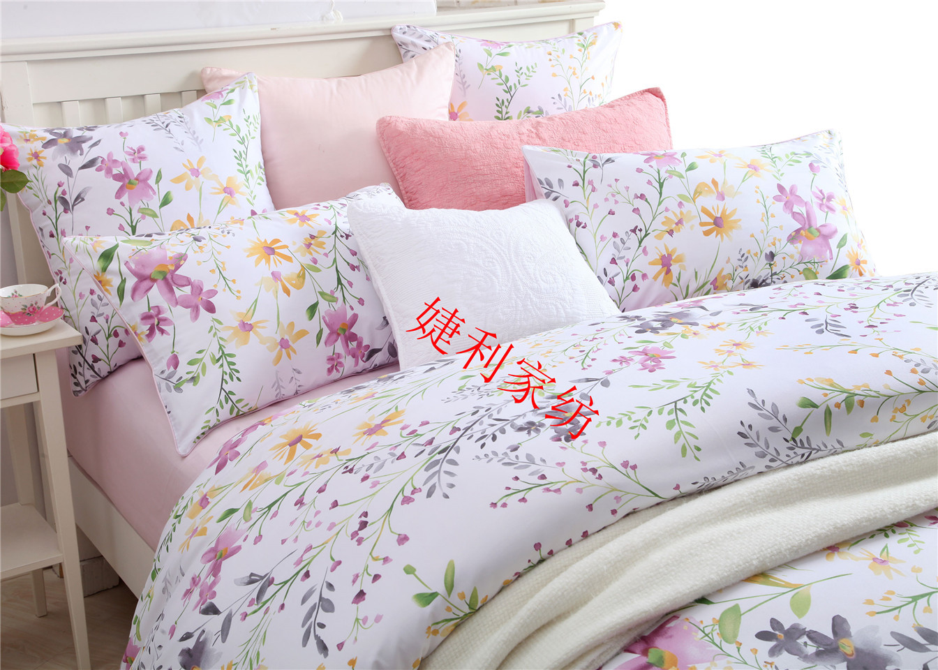 Luxury American-style 60 pieces satin printed long-staple cotton four-piece set cotton quilt cover home textile four-piece set Wholesale