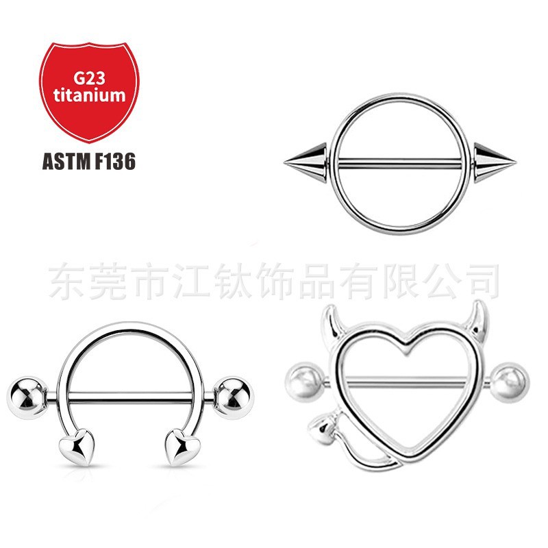 Pointed titanium steel lip stud product view