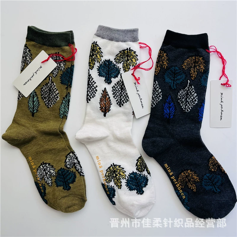Новые товары все носки MINA бренда Chuanming, ретро литературный цветочный узор