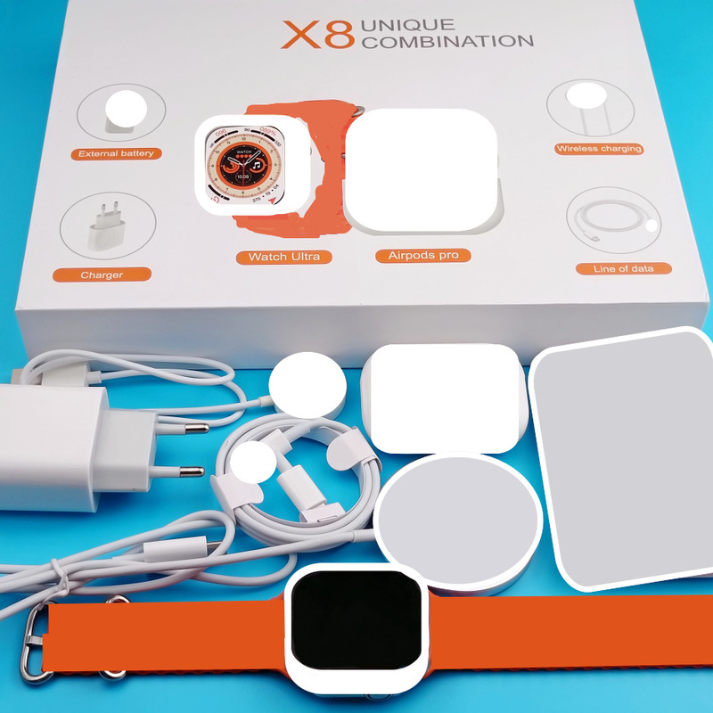 X8/X10/X12 Smart Watch Men's Multi-Functional Sports Long Battery Life Cross-Border Hot Model Heart Rate Blood Pressure Factory Direct Sale