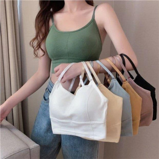 Beautiful Back Intimates for Female Students, Korean Style Camisole, Women's Tube Top, Bra Without Rims, Sexy Inner Wear and Outer Wear