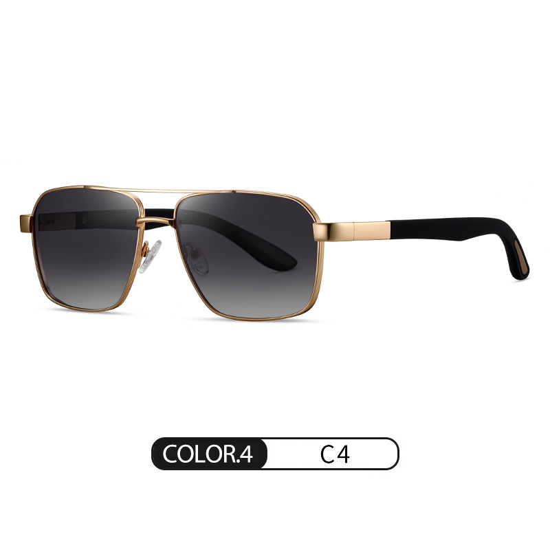 Gafas de sol clásicas de doble viga S15111 Gafas de sol polarizadas para exteriores para hombres Gafas de sol antideslizantes de goma