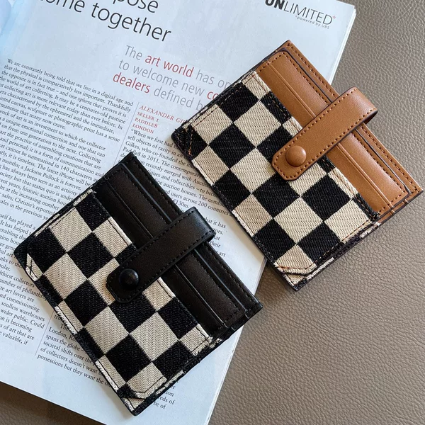 2026 New Model Small Card Holder for Women, Exquisite and High-End, Compact Driver's License Card Holder, Multifunctional Canvas Ultra-Thin Card Holder