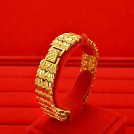 奢华仿24k黄金男士坦克手表链 时尚个性跨境爆款配饰越南沙金首饰