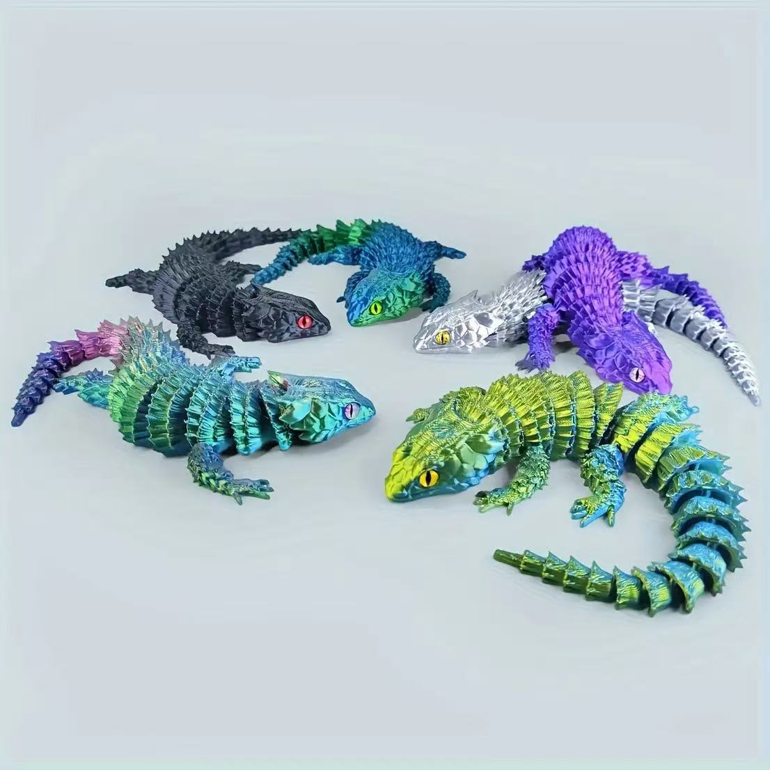 3D Printed Lizard Joint Integrated Movable Simulated Eye Ornament Model Creative Children's Toys Wholesale Cross-Border