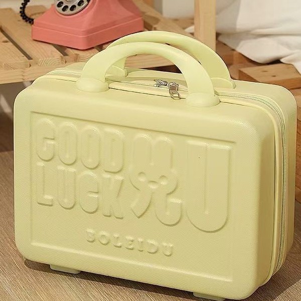 Maleta de mano pequeña caja de maquillaje dulces 14 pulgadas mini mini mini fresco portable maleta de viaje de mujer