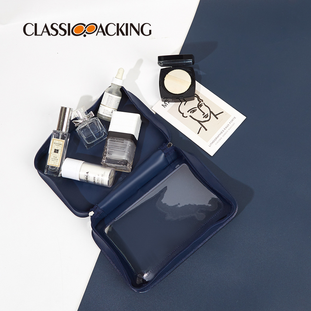 2025 bolsa de cosméticos transparente simple y elegante bolsa de almacenamiento de maquillaje de gran capacidad bolsa de lavado portátil portátil de alta calidad