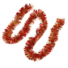 9CM炮丝彩条圣诞节装饰礼品茜草圣诞树挂饰节日婚庆喜庆用品清明