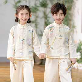汉服儿童女童男童民国风唐装秋季新款女孩中国国学古装套装国风