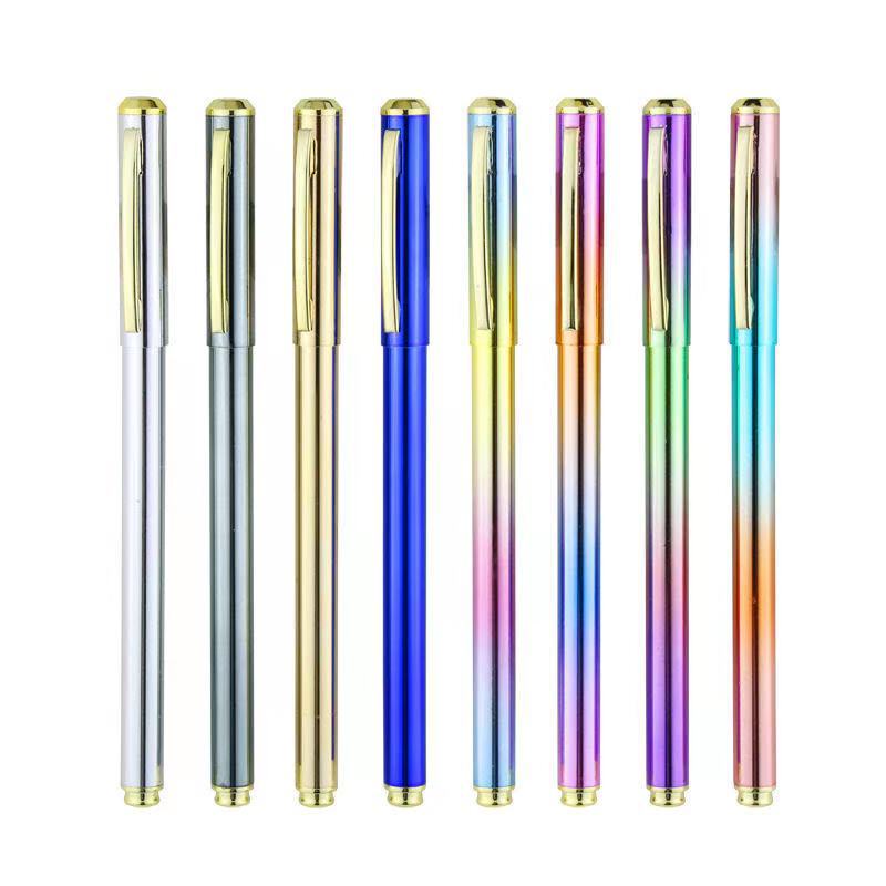 金属サインペンカスタムロゴレーザー彫刻0.5mm黒色中性ペン高級金属ケース水筆|undefined