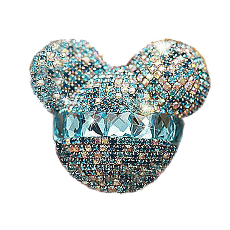 Pegatinas transfronterizas Diamante Salida de aire Mickey Clip de perfume Salida de aire de automóvil con incrustaciones de diamantes Aromaterapia Decoración de puerto de aire acondicionado de automóvil