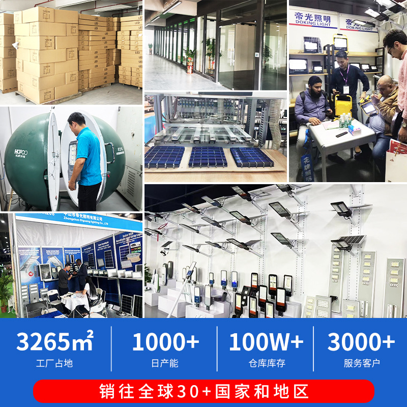 Luces solares transfronterizas, luces de jardín para exteriores, pantalla de 3 lados, gran angular, luces solares de calle de alta potencia, nuevo modelo inteligente