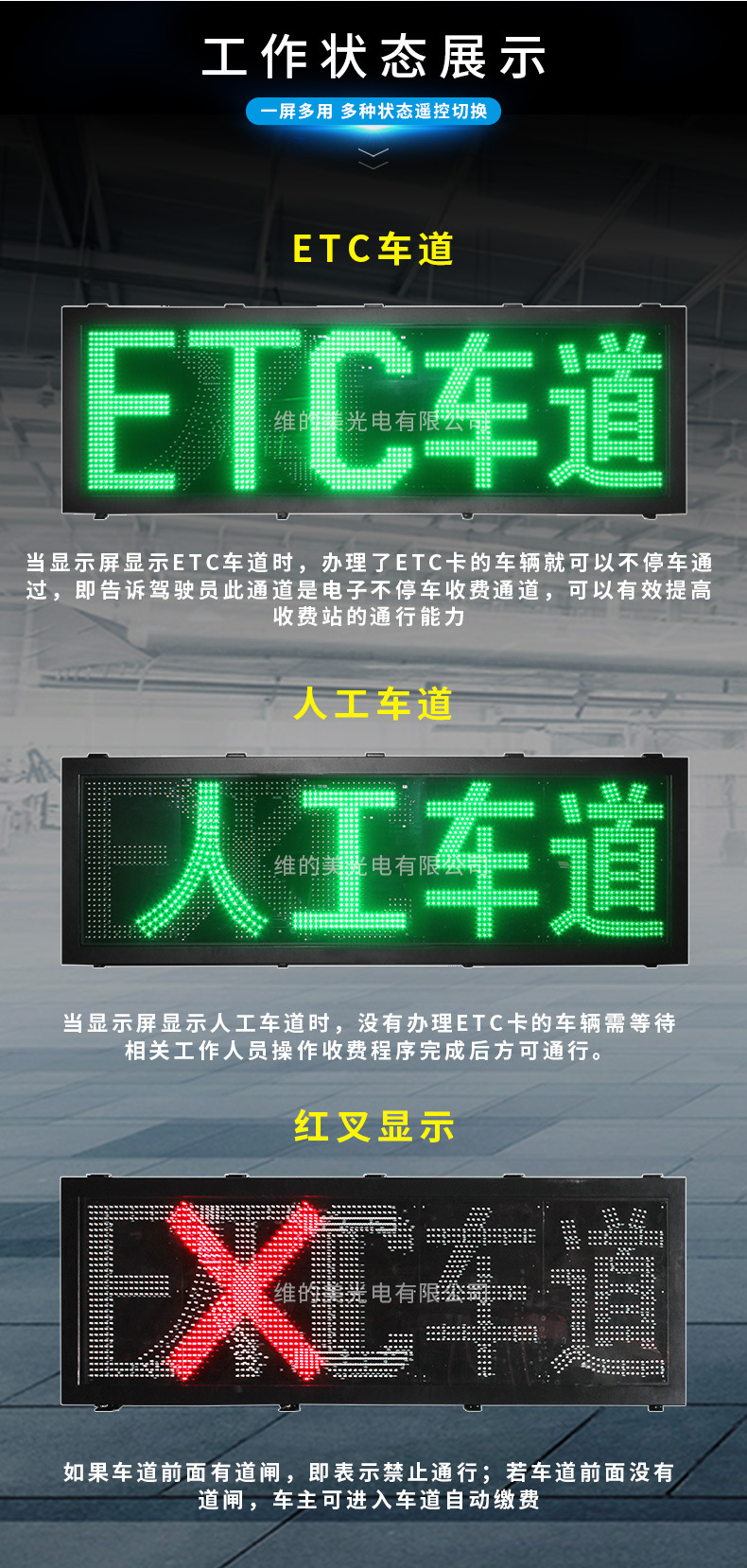 高速收费站显示屏