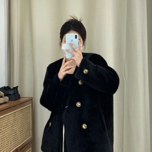 冬季水貂绒外套女毛茸茸2025新款皮草皮毛一体中长款毛毛大衣