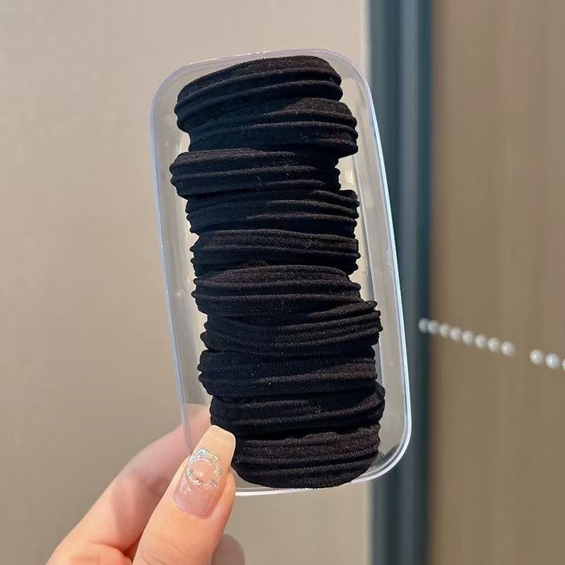 糖果色发饰批发高弹力耐用皮筋百搭款发圈高马尾不塌发饰加厚加粗|undefined