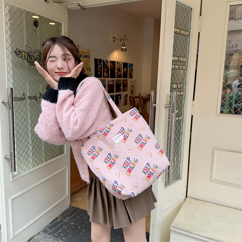310241 Autumn and Winter single-shoulder bag, large capacity handbag, student cloth bag, 2023 Artistic women's Bag, Casual bag undefined