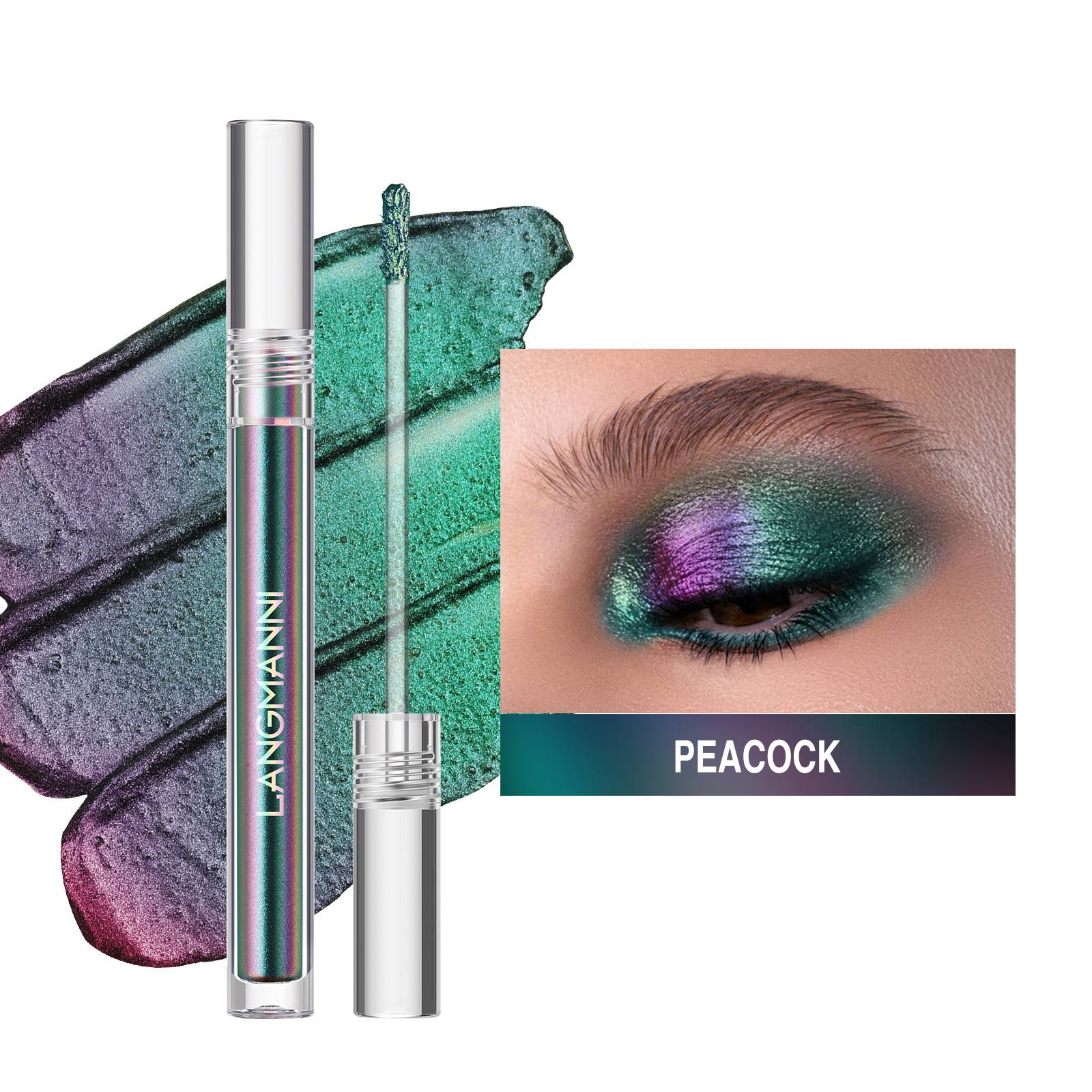 Langmanni Single Chameleon Liquid Eyeshadow shines with eyeshadow liquid eye makeup undefined