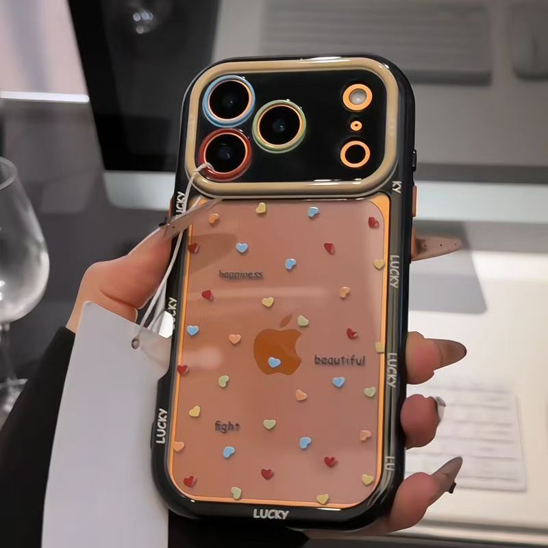 Full Screen Colorful Heart Suitable for Apple 17 Mobile Phone Case Iphone16Pro Xiaomi Oppo Anti-Fall Full Cover Case Full Screen Colorful Heart Suitable for Apple 17 Mobile Phone Case Iphone16Pro Xiaomi Oppo Anti-Fall Full Cover Case