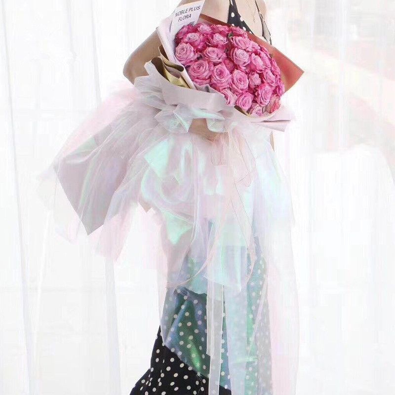 ll仙女纱鲜花包装纱网雪纱网纱纱幔花束材料黑纱花束包装材料白纱