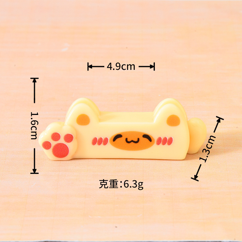创意DIY举手猫猫夹树脂留言夹 桌面装饰小摆件名片夹送餐夹照片夹|undefined