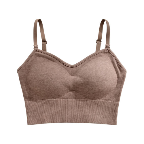 Autumn new beautiful back-wrap bra for women, no rims, small breasts, all-in-one sling, chest pad vest, bottoming inner wear