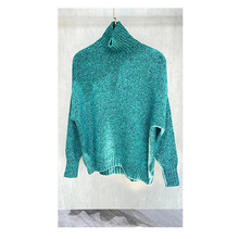 内蒙古外单高货女士羊绒毛衣夹花纱宽松保暖小众厚实山羊绒衫