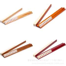 木质麻将推板麻将架带推杆松木麻将托盘麻将理牌尺美国麻将排尺