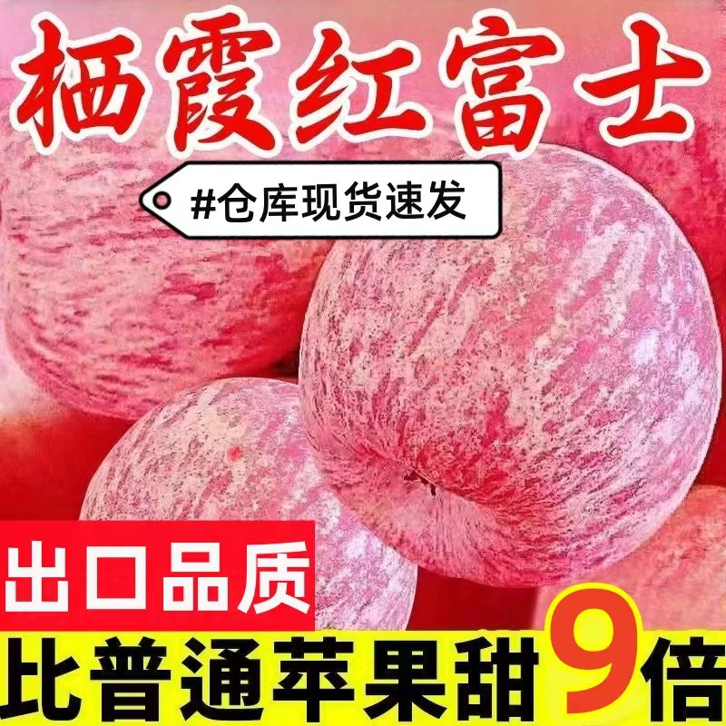 Аутентичные Yantai Qixia Red Fuji Apple хрустящие сладкие и сочные свежие яблоки Сезонные фрукты