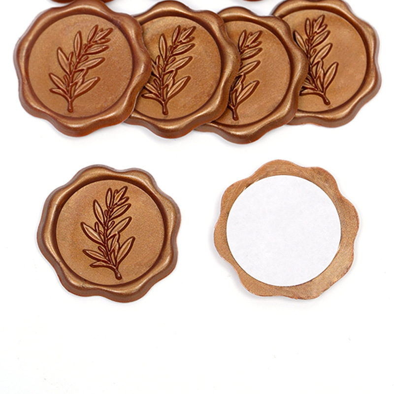 Fabricantes de etiquetas de cera de pintura al por mayor etiquetas de cera sobre sellado pegatinas de sello de pintura de fuego pegatinas de exportación transfronteriza serie de flores y plantas