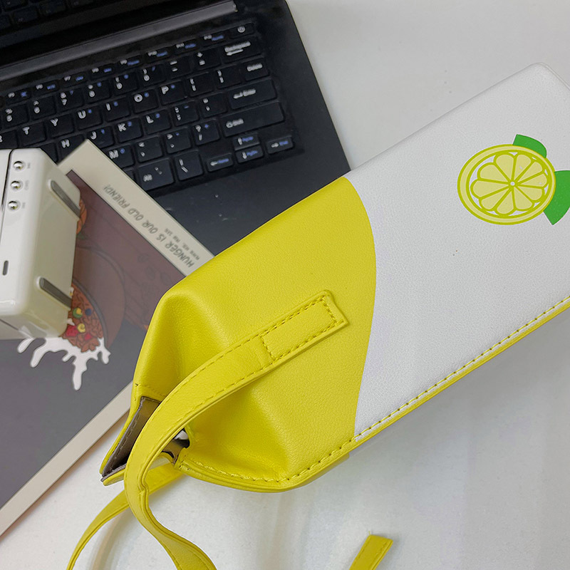 Small Pu Leather Fruit Square Buckle Crossbody Bag display picture 74