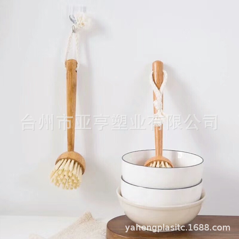 Dishwashing Brush with Bamboo Handle and Bamboo Brush Head [Bamboo Has Fsc Certification]