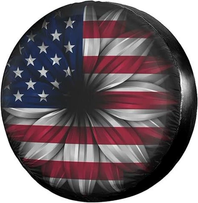 Spare wheel cover – car spare tire cover - 14inch-flower-flag-bz50-1