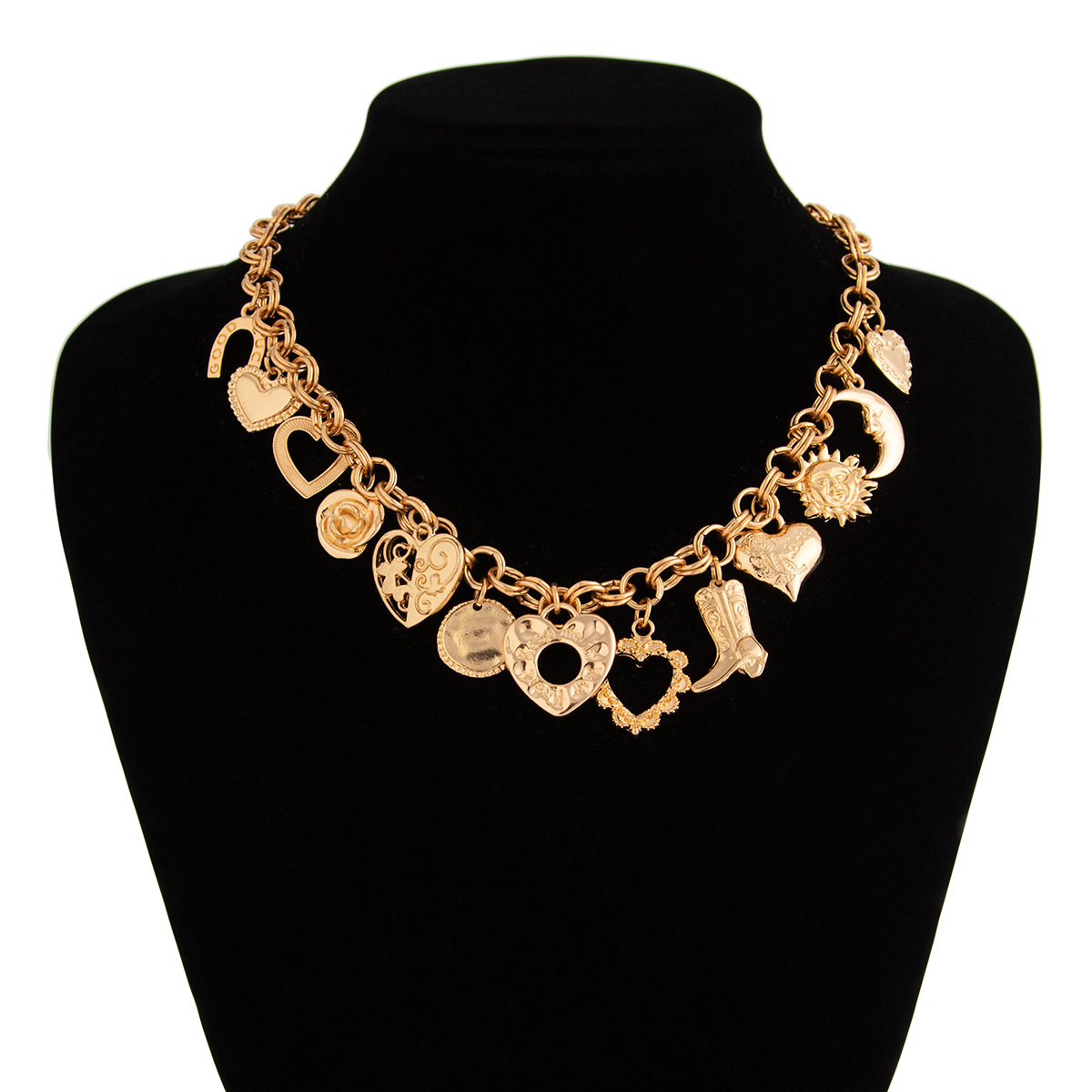12g Weight Lobster Trigger Clasp Closure Clasp Closure Type Alloy Pendant Material Multi Charms Necklace Classification Alloy Chain Material cable chain Chain Type 1 Piece Quantity Holiday, Travel Occasion Alloy Material Geometric, Heart Shape, Shell Pattern All Seasons Season Women's Gender Plating Design Vacation, Marine Style Style Vacation Marine Style Geometric Heart Shape Shell Alloy Cable Chain Lobster Trigger Clasp Closure Layered Necklaces Wholesale 20