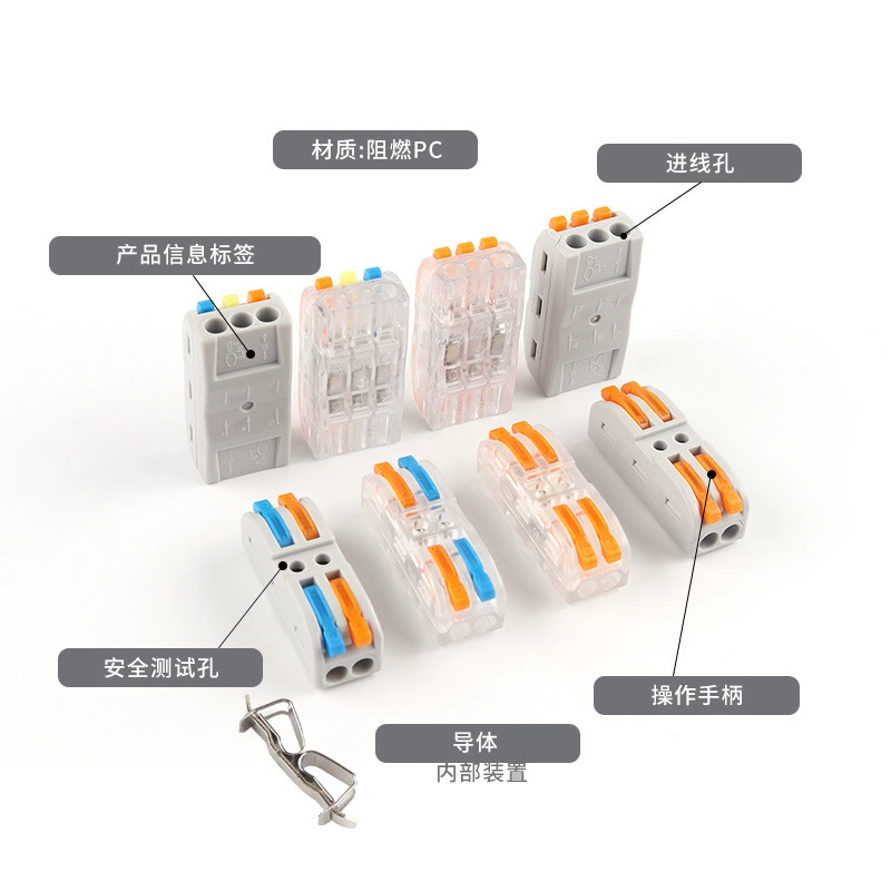 Quick Wiring Terminal Connectors Mini SPL Series, 28–12 AWG, Soft & Hard Wire Compatible