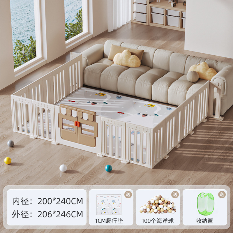 三面对开门2*2.4+1cm爬行垫+100左右个海洋球+收纳袋