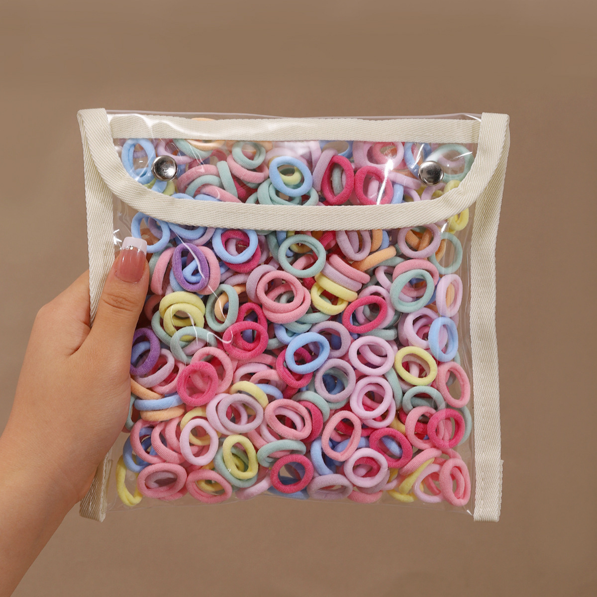 Anillo de cabello de color para niños 3cm gran no lesiones cabello de cabello de cola de caballo alta cuerda de cabello niñas correa de goma de alta elasticidad
