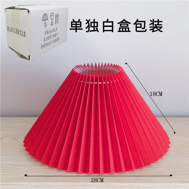 Fábrica directa tela plisada pantalla Shell boca inferior 28 Hotel dormitorio comedor lámpara de pared Accesorios