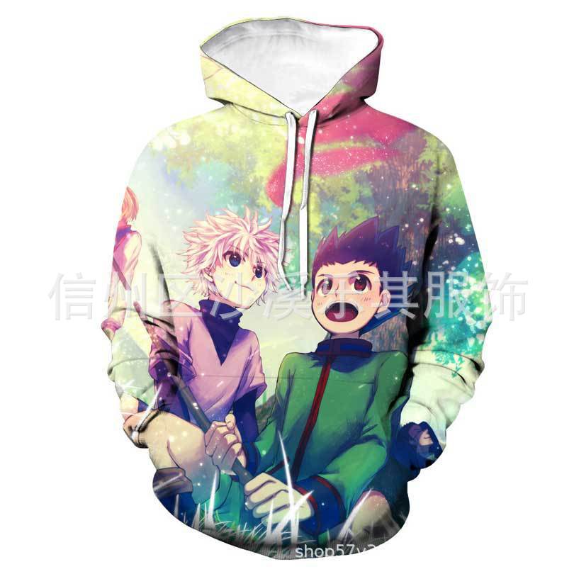 Estilo de calle alta Otoño europeo y americano nuevo traje de pareja 3D anime a tiempo completo película cazador impresión digital de una pieza