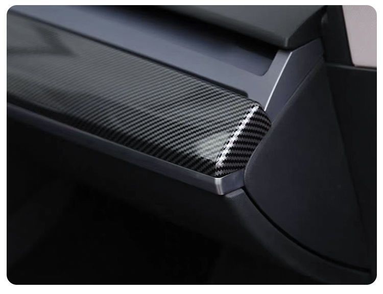 Suitable for Tesla Model 3/Y Car Door Dashboard Decorative Strip Accessories Carbon Fiber Center Console Protection Interior Decoration