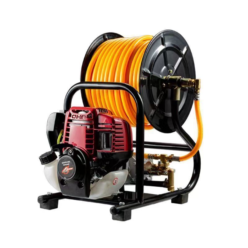 Importación de gasolina pulverizador de tubería rodante portátil todo en uno pulverizador agrícola desinfección automática jardín lavado de automóviles otros