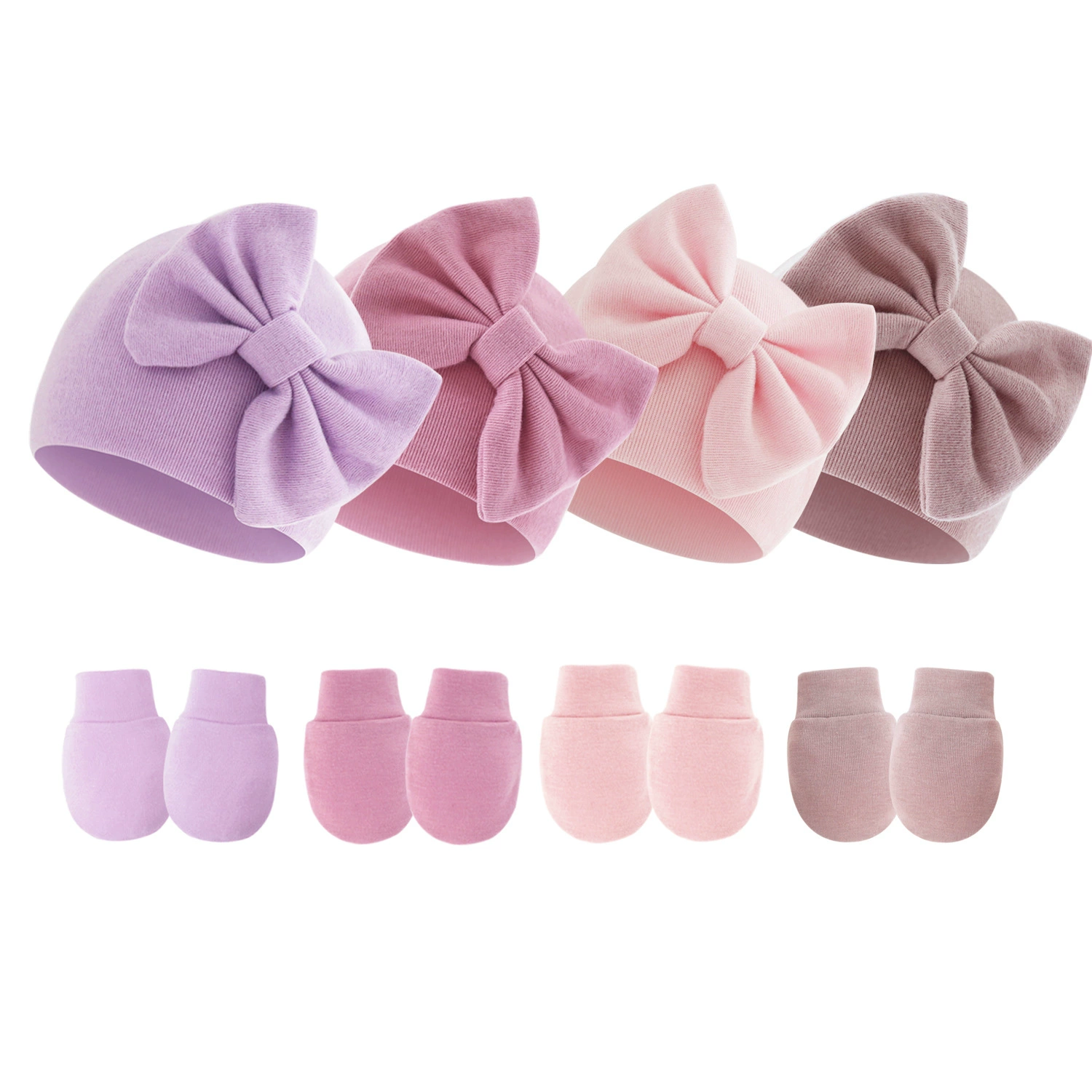 2021 Внешняя торговля новая детская шапка осенне-зимняя Толстая детская фетальная шапка новорожденная шапка перчатки костюм