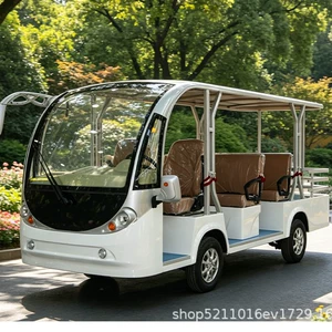 Electric four-wheel shuttle bus for scenic areas, 4-11 seat sightseeing vehicle, golf cart, security electric patrol vehicle
