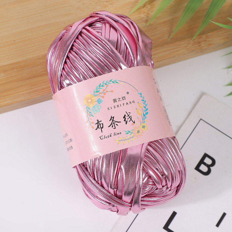 金属模造布条線DIYカラー手編み材料バッグ|undefined
