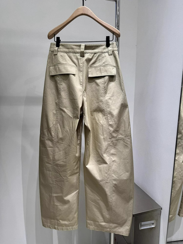 5018#卡其色分割线设计工装裤女夏季美式复古宽松bf慵懒风棉质弯|undefined