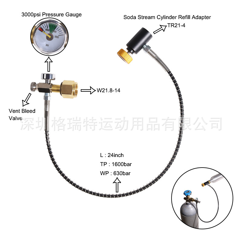 24inch全弹簧接带表W21.8接头苏打管 SDC26