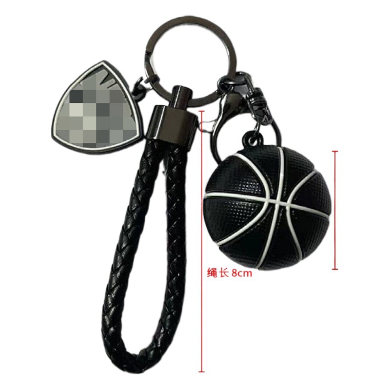 Llavero de baloncesto personalizado creativo PVC pegamento flexible estrella de baloncesto coche clave caso bolsa adornos pareja pequeño regalo
