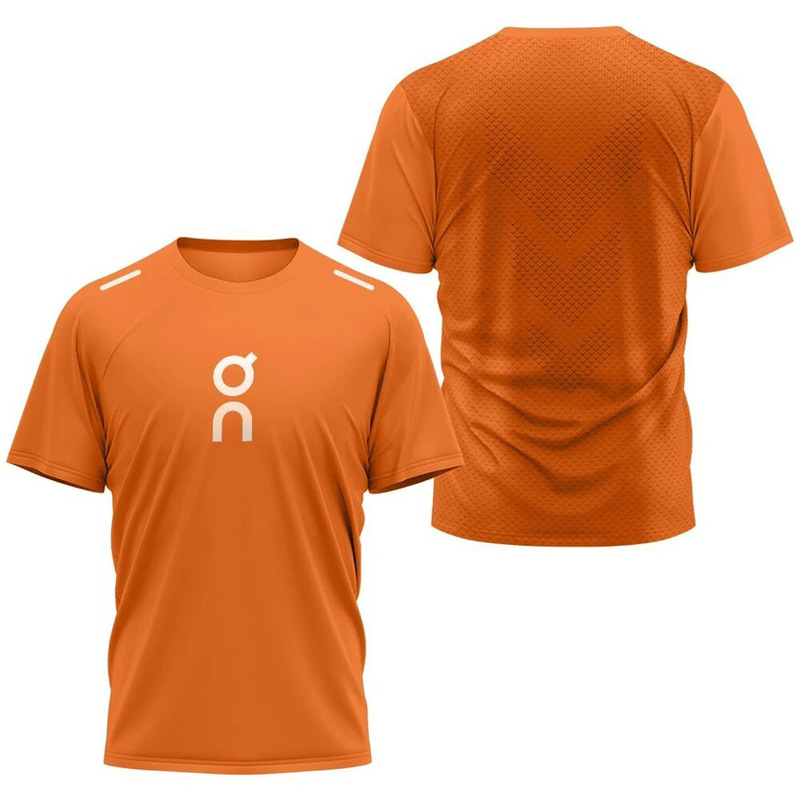 国境を越えた貿易アウトドアフィットネススポーツウェア男性と女性の半袖Tシャツカジュアルトップス夏速乾性素材トレーニングウェア|undefined