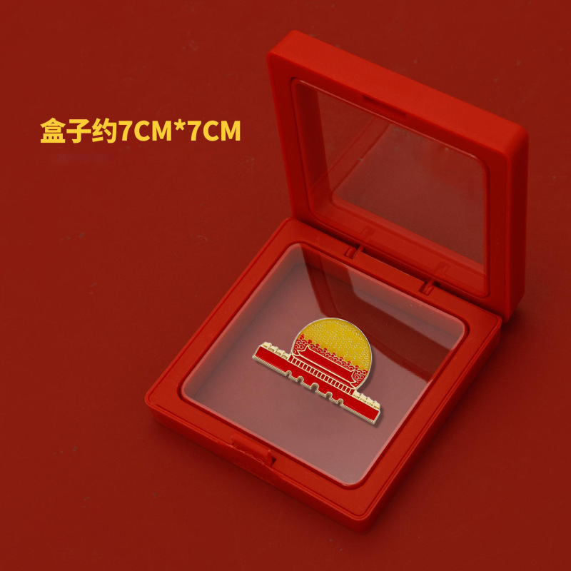 国庆节胸针中国五角星金属徽章高级感小众配饰品国庆节摆摊的饰品|undefined