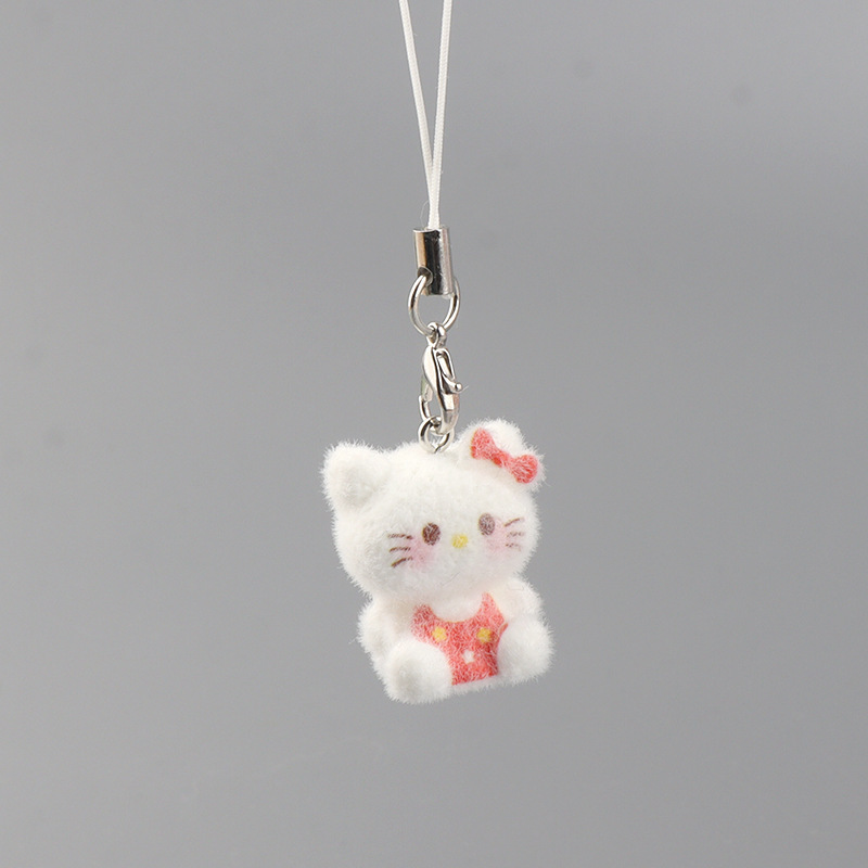インスタイル立体子猫ペンダント植毛かわいいガーリーハートキーホルダーチェーンバッグ携帯電話ペンダントバッグペンダント|undefined